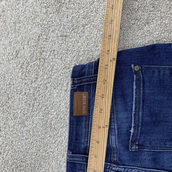 Judy Blue Skinny Fit Jeans Size 3/26 Frayed Hems Blue Women 27" Inseam 42-15 - Picture 8 of 10